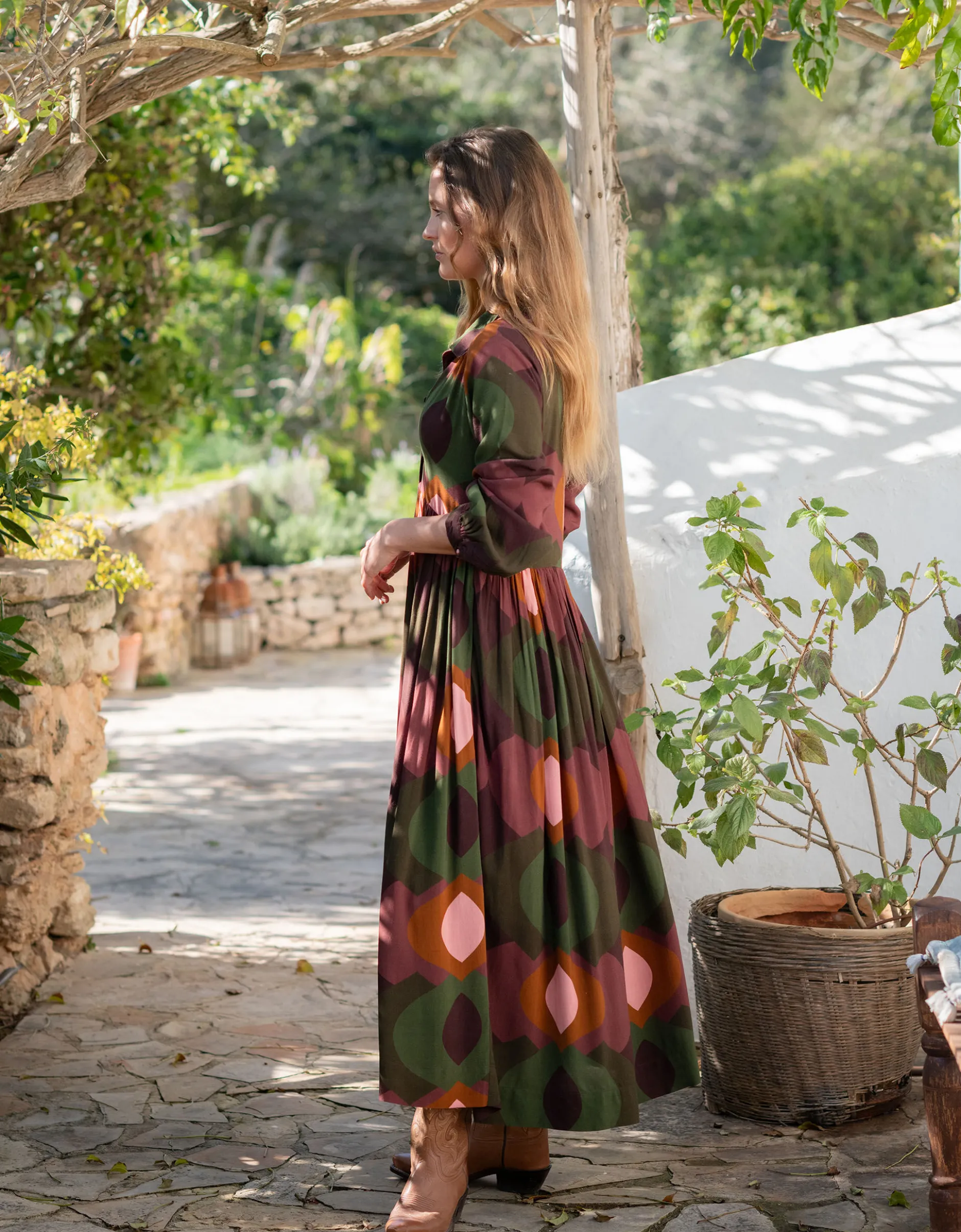 Lyrical Sisters Lola Bubble Print Maxi Dress Multi