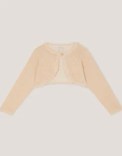 Maeve Bow Button Cardigan Gold