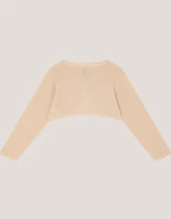 Maeve Bow Button Cardigan Gold