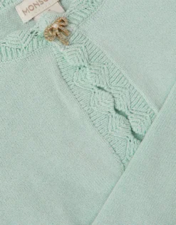 Maeve Bow Button Cardigan Green
