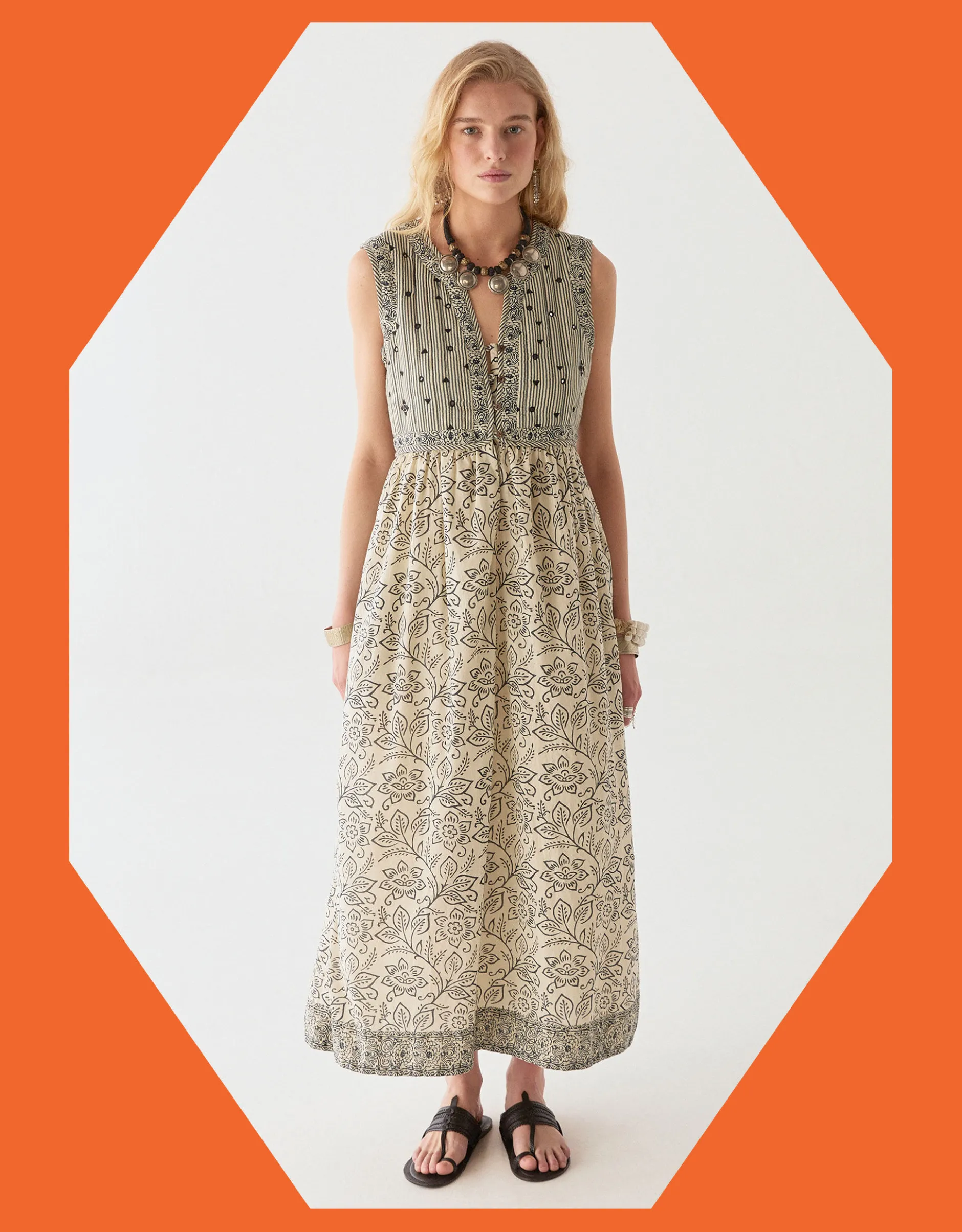 Maison Hotel Eugenie Midi Dress Multi