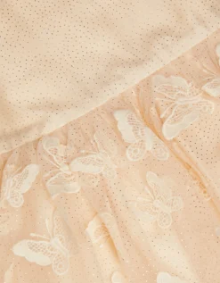 Mapel Butterfly Tulle Dress Natural