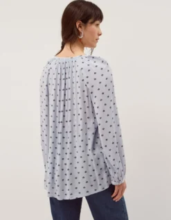 Mia Print Blouse Blue