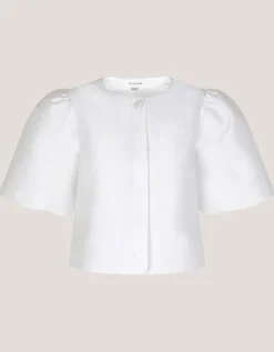 Mia Puff Sleeve Wedding Jacket Ivory