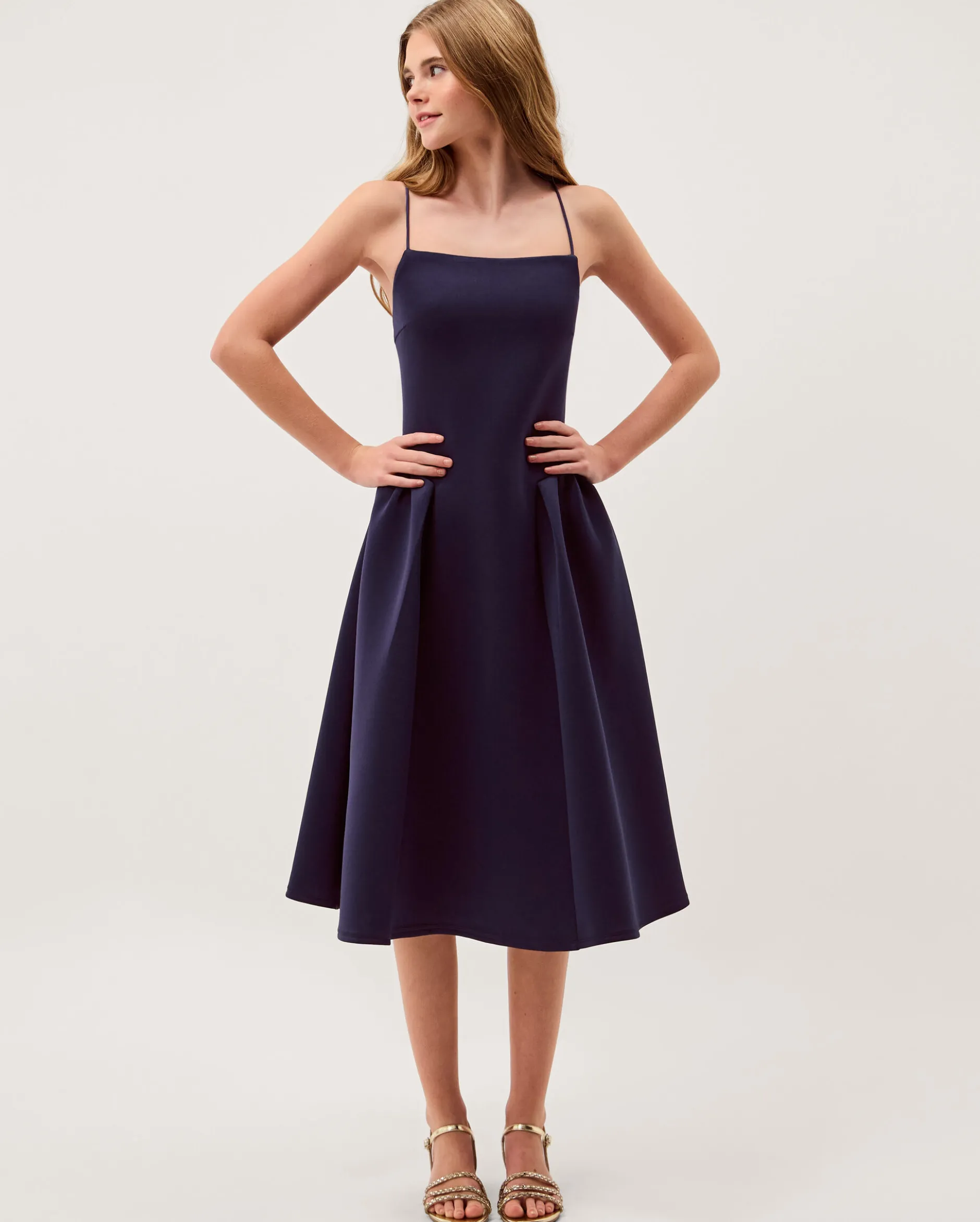 Molly Drop Waist Prom Dress Blue