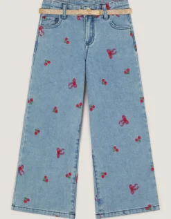 Mon Cheri Embroidered Jeans Blue