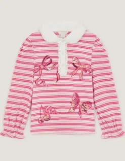 Mon Cheri Stripe Top Pink