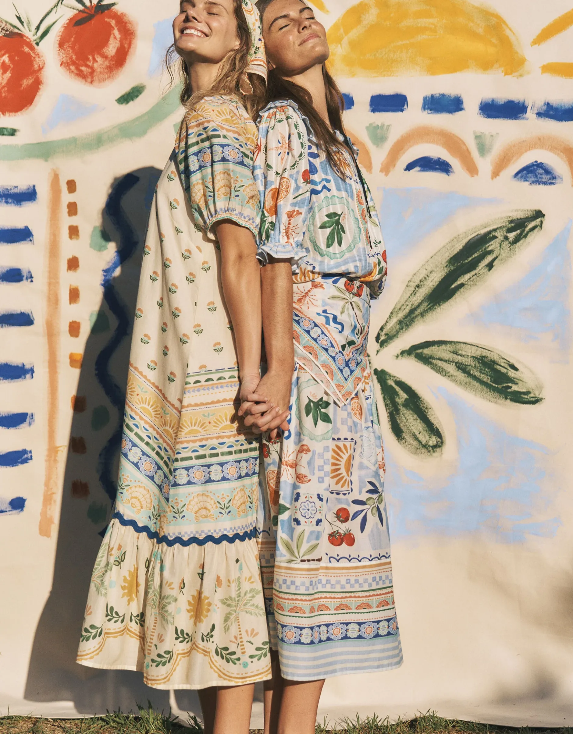 Monsoon x Charlie Taylor Printed Midi Skirt White