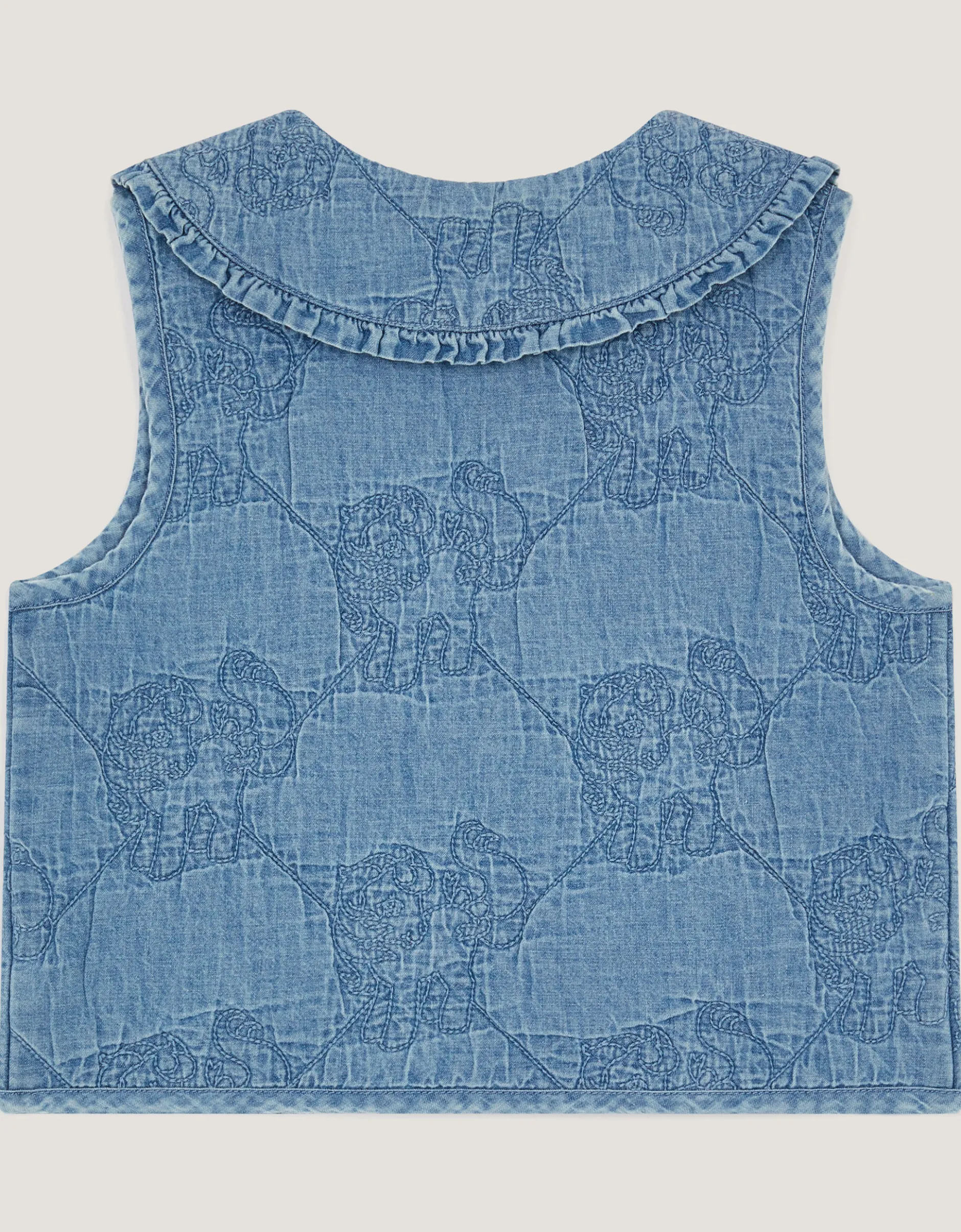 Monsoon x My Little Pony Chambray Quilted Waistcoat Blue