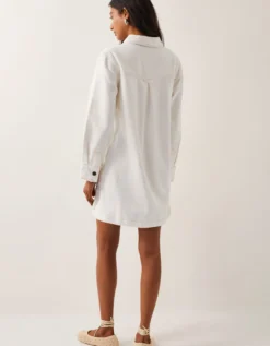 Nara Denim Tunic Shirt Dress Natural