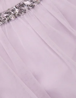 Nessa Sparkle Collar Waterfall Dress Purple