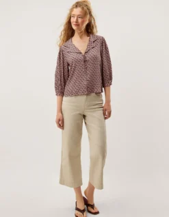 Netta Floral Print Blouse Pink