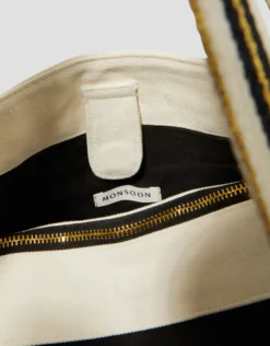 Nia Stripe Strap Tote Bag