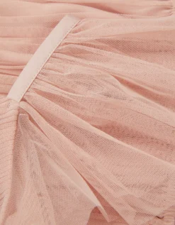 Olene Pleat Tulle Top Pink