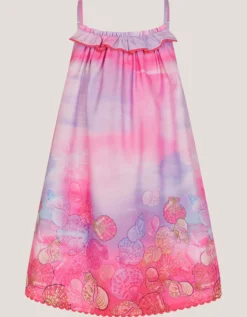 Ombré Seashell Print Sundress Pink