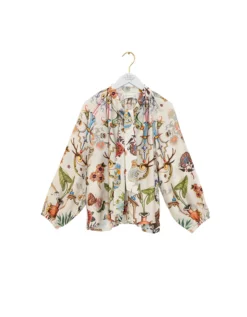 One Hundred Stars Cornucopia Pussybow Blouse Ivory