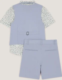 Oscar Floral 4-Piece Short Suit Blue