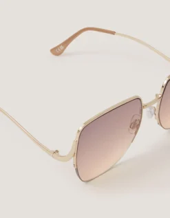 Oversized Metal Sunglasses