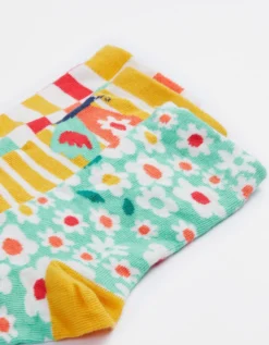 3-Pack Frugi Print Socks Multi