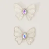 2-Pack Jewel Butterfly Hair Clips