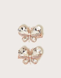 2-Pack Jewel Butterfly Hair Clips