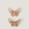 2-Pack Rhinestone Butterfly Hair Clips