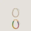 2-Pack Rhinestone Tube Bracelets