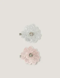 2-Pack Sequin Flower Hair Clips