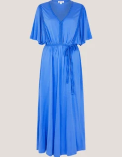 Paula Braided Jersey Midi Dress Blue