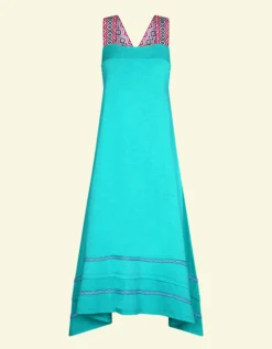 Pitusa St Tropez Maxi Beach Dress Teal