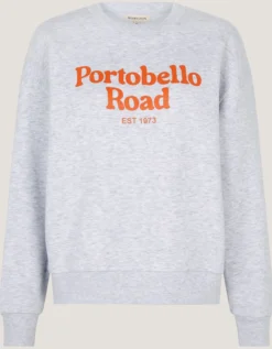 Portobello Road Slogan Sweatshirt Grey
