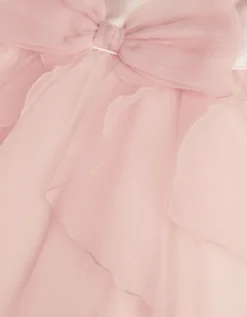 Raphela Puff Sleeve Bow Party Dress Pink