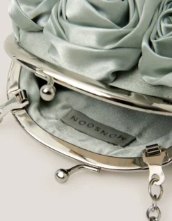Rose Satin Clip Frame Bag