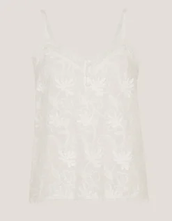 Rosie Embroidered Cami Top White