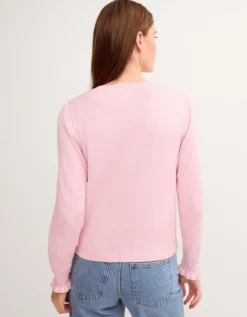 Ruby Frill Cardigan Pink