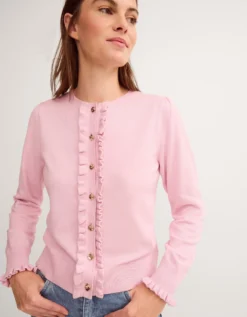 Ruby Frill Cardigan Pink