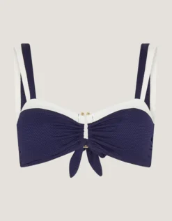 Sabrina Two Tone Bikini Top Blue