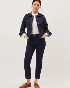 Safaia Straight Cropped Jeans Blue