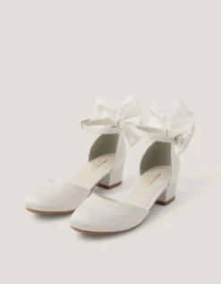 Sara Bow Two Part Heels Ivory