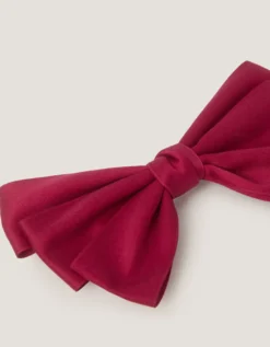 School Bow Hair Clip Red