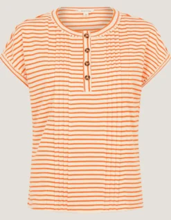 Selena Stripe Jersey T-Shirt Ivory