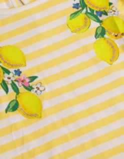 Sequin Lemon Stripe T-Shirt Yellow