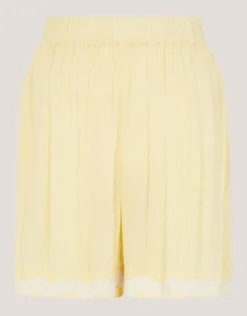 Sienna Ricrac Crinkle Shorts Yellow