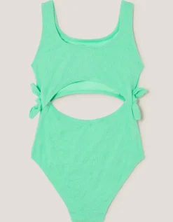 Starfish Imprint Cut Out Swimsuit Green