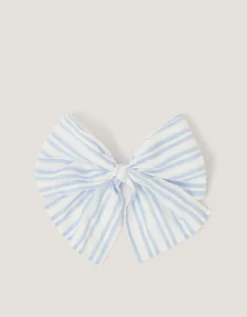 Stripe Bow Hair Clip