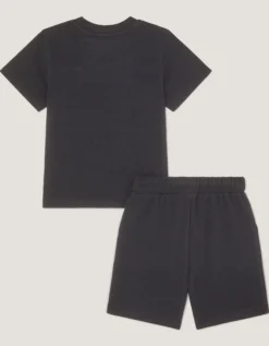 Stripe Jersey T-Shirt & Shorts Set Blue