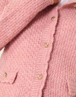Suki Stitch Cardigan Pink