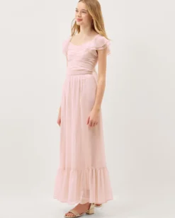 Sully Tie Back Prom Dress Pink