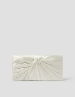 Talia Twisted Satin Clutch Bag