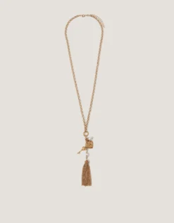 Tassel Heart Charm Necklace